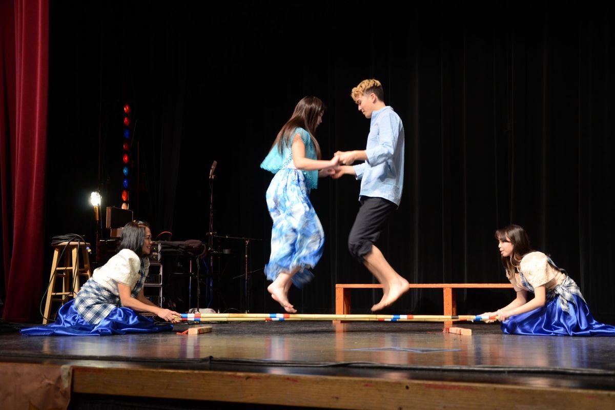 Dancers at Filipino American Northwest Association’s dress rehearsal practice their performance of a traditional Philippine folk dance for the nonprofit’s Filipino American History Month Event last year.  (Courtesy of Jaqueline Babol)