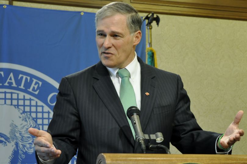 OLYMPIA -- Gov. Jay Inslee tells reporters a special session will likely be needed to finish the Legislature's work. (Jim Camden)