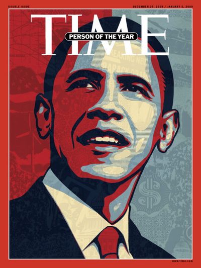 This image supplied by Time Magazine, shows the cover of the magazine's December 29, issue naming President-elect Barack Obama as their 