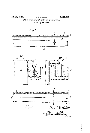 A drawing of Stuart D. Wilson's invention for a griddle cook to divert bacon grease for later use. 