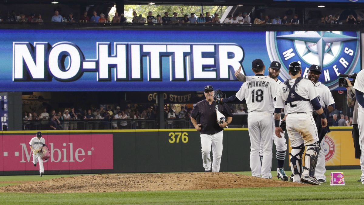 Iwakuma No-Hitter Celebration, by Mariners PR