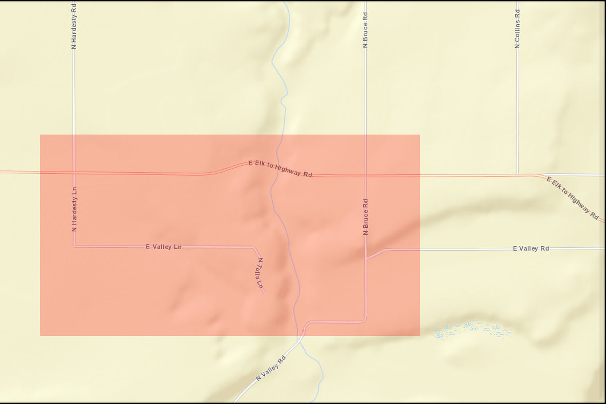 Spokane County Emergency Management has issued an evacuation order for people in the red area shown on this map.   (SPOKANE COUNTY EMERGENCY MANAGEMENT SCREENSHOT)