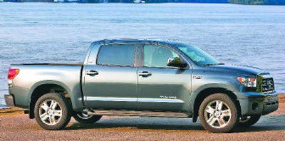 
The Tundra is available in Regular Cab (from $22.935, including destination), Double Cab ($26,750) and CrewMax ($30,320). Four-wheel drive runs another $3,000.
 (The Spokesman-Review)