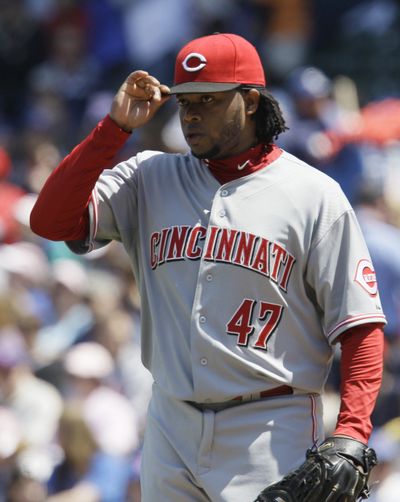 Reds’ Johnny Cueto pitched six scoreless innings in season debut.