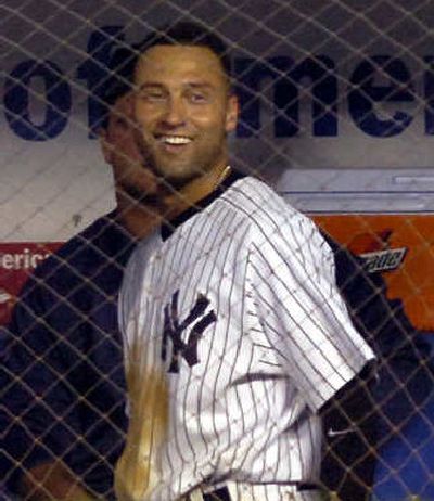 
Life is good for Derek Jeter of the Yankees after Tuesday's solo homer. 
 (Associated Press / The Spokesman-Review)