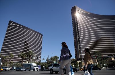 Banks that have taken bailout funds face increasing pressure to cancel expensive “recognition” events, like the one Wells Fargo & Co. was planning to hold for its mortgage officers at the Wynn Las Vegas, pictured Tuesday. (Associated Press / The Spokesman-Review)