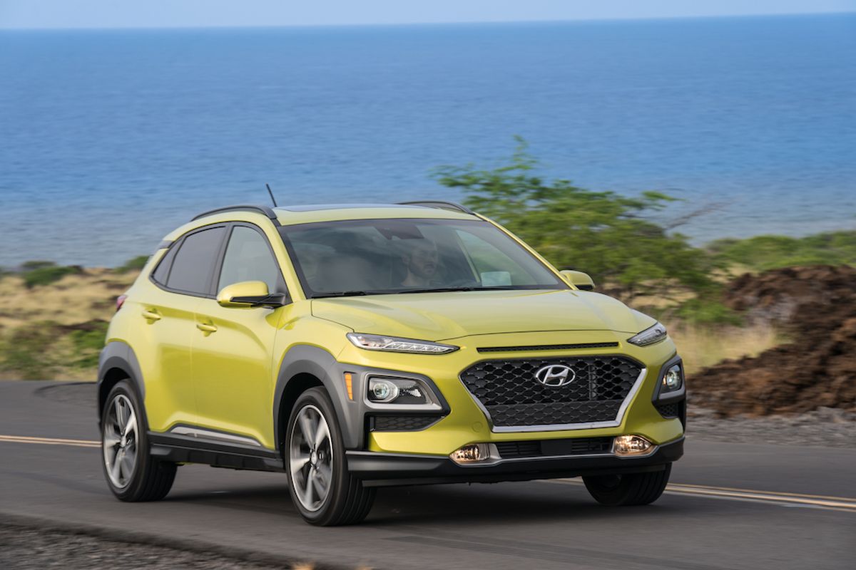 A rarity among small crossovers, the Kona drips with character. There’s drama in its sculpted body work and its cabin is crisply drawn and thoughtfully executed. (Hyundai)