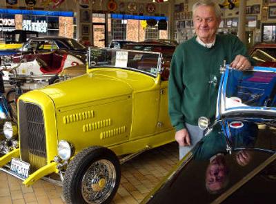 
Don Rohrer looks out the window of his Rohrer's Select Cars showroom at 1126 W. 2nd Ave. in downtown Spokane, while standing between 1932 ,behind, and 1934 Ford Roadsters. The '34 Ford is his current personal favorite. Rohrer has been in the car business in Spokane since 1958, other than a 12-year hiatus to work in the real estate business. 
 (Kathryn Stevens / The Spokesman-Review)