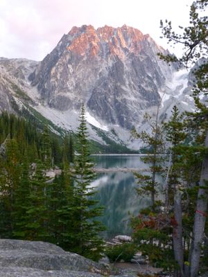 Colchuck Lake in the Alpine Lakes Wilderness photographed Sept. 15, 2012, under smoky skies from nearby forest fires. (Stephanie Akker)