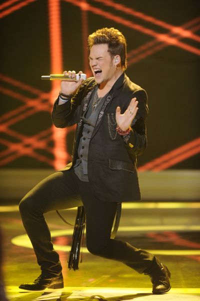 James Durbin performs on “American Idol” in Los Angeles. He has spoken on the Fox television series about living with Tourette’s and Asperger’s syndromes. (Associated Press)
