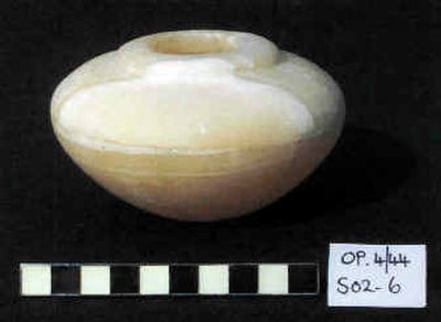 
An alabaster pot from the necropolis. 
 (Associated Press / The Spokesman-Review)