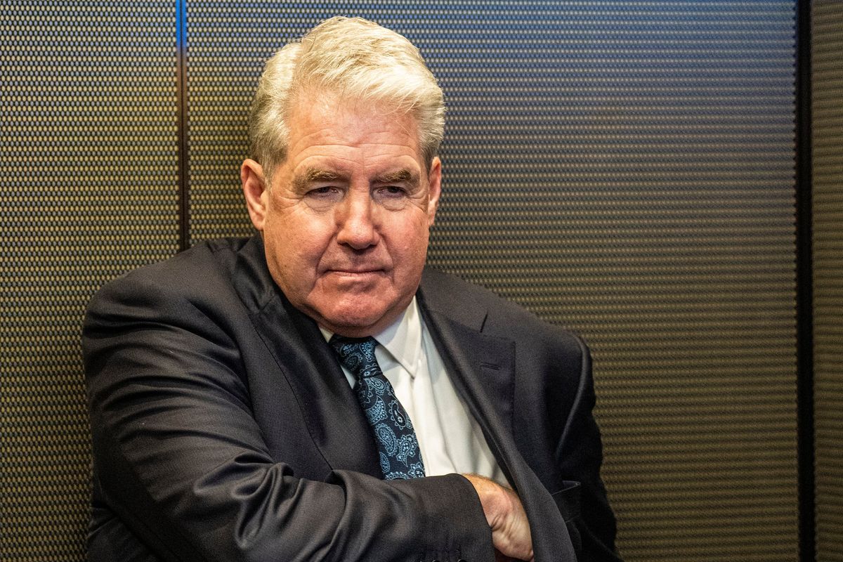 Robert Paule, attorney for Tou Thao, leaves the court room in Minneapolis on Monday, Oct. 24, 2022. (Richard Tsong-Taatarii/Minneapolis Star Tribune/TNS)