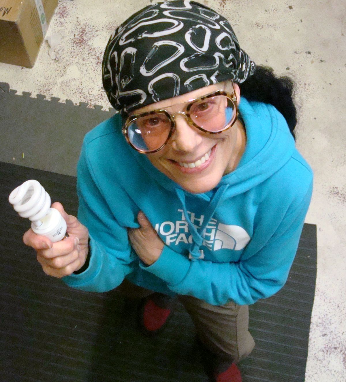 Petey Justpetey from Mountain Gear shows one of the