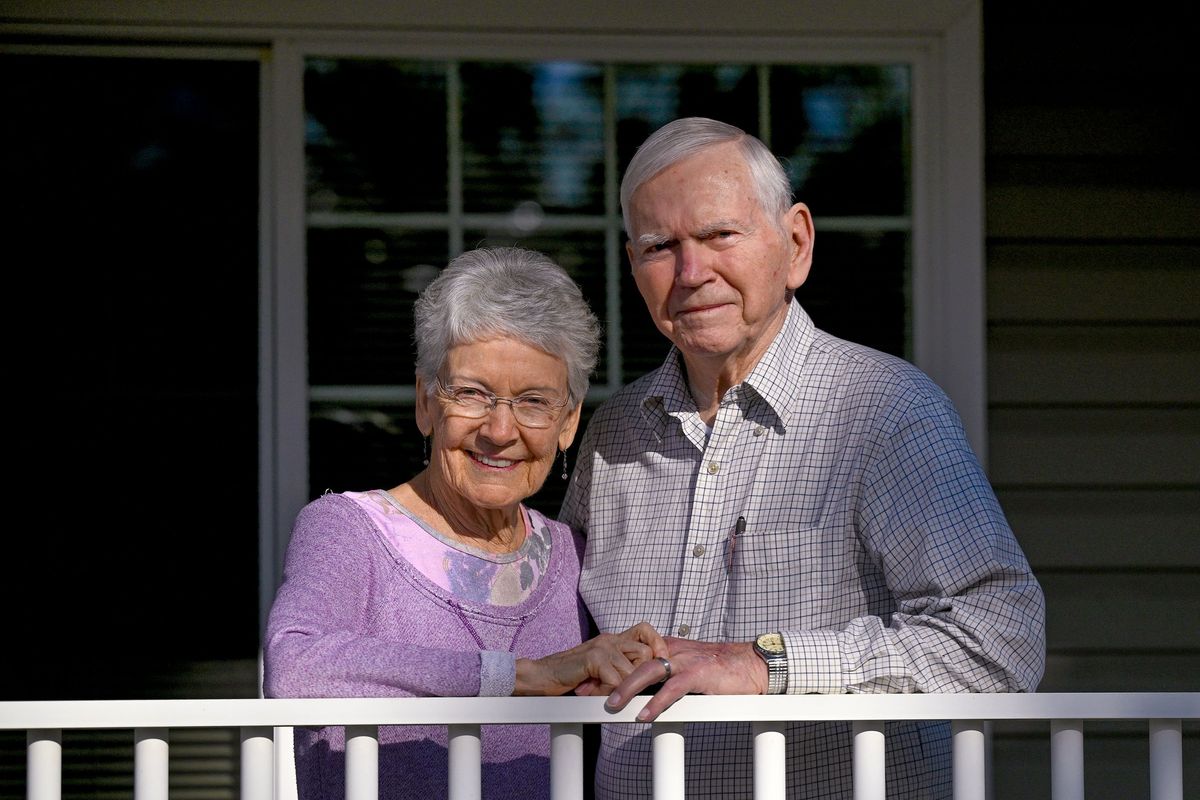 Judy and Tony Adams met aboard an ocean liner on a Panama Canal Cruise on 2014. They married May 23, 2015. Photographed at their home Oct. 30 in Spokane Valley.  (Kathy Plonka/The Spokesman-Review)