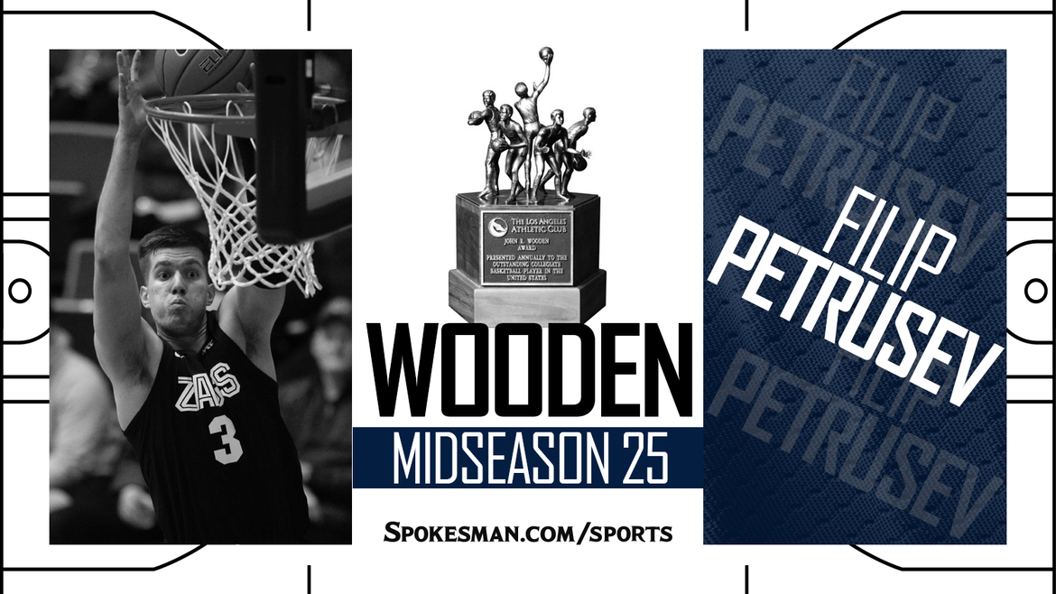 Gonzaga forward Filip Petrusev named to Wooden Award midseason watch