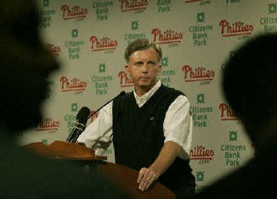 
General manager Ed Wade couldn't get the Phillies into the postseason. 
 (Associated Press / The Spokesman-Review)