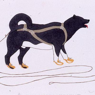 “A Dog Sticking Tongue Out” by Paulosie Sivuak. (Courtesy photo)