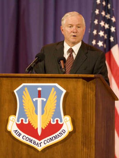 
At Langley Air Force Base in Virginia on Monday, Defense Secretary Robert Gates outlined a new direction for the service.Associated Press
 (Associated Press / The Spokesman-Review)