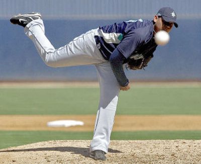 Seattle's opening-day starter, Felix Hernandez, 20, has dropped 20 pounds in an effort to offset a subpar 2006. 
 (Associated Press / The Spokesman-Review)