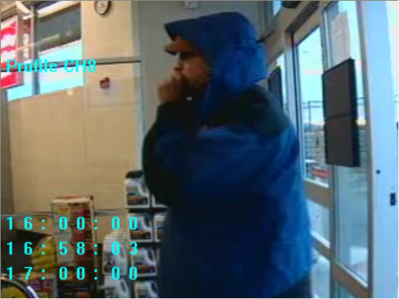 The Kootenai County Sheriff’s Department has obtained surveillance photos from the attempted robbery at Walgreens Pharmacy in Hayden Oct. 27.  Anyone having information as to the identity of location of the person depicted in the photographs is asked to contact the Kootenai County Sheriff’s Department at 446-1300 or their local law enforcement agency. (Kootenai County Sheriff's Department)