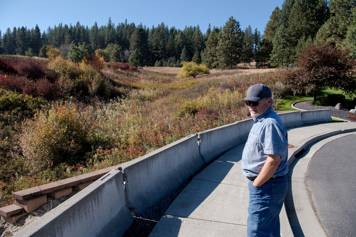 Last Tuesday, Bill Michaelsen stands where a housing development could be built in his Latah Valley neighborhood.  (Tyler Tjomsland/THE SPOKESMAN-REVIEW)