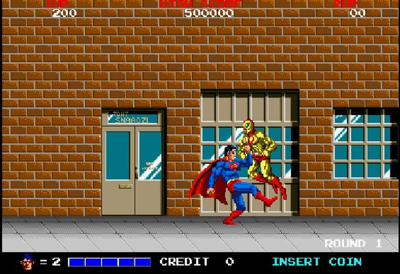 Though just a traditional brawler, the 1988 Superman arcade game is actually one of the better titles featuring the hero of Krypton.