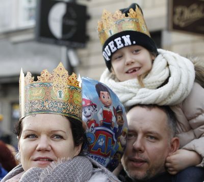 Warsaw residents take part in the annual Epiphany procession Saturday, Jan. 6, 2018 in Poland. (Czarek Sokolowski / Associated Press)
