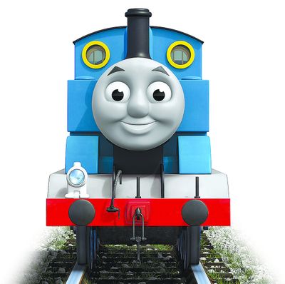 Thomas the Tank Engine arrives at River Park Square on Saturday.