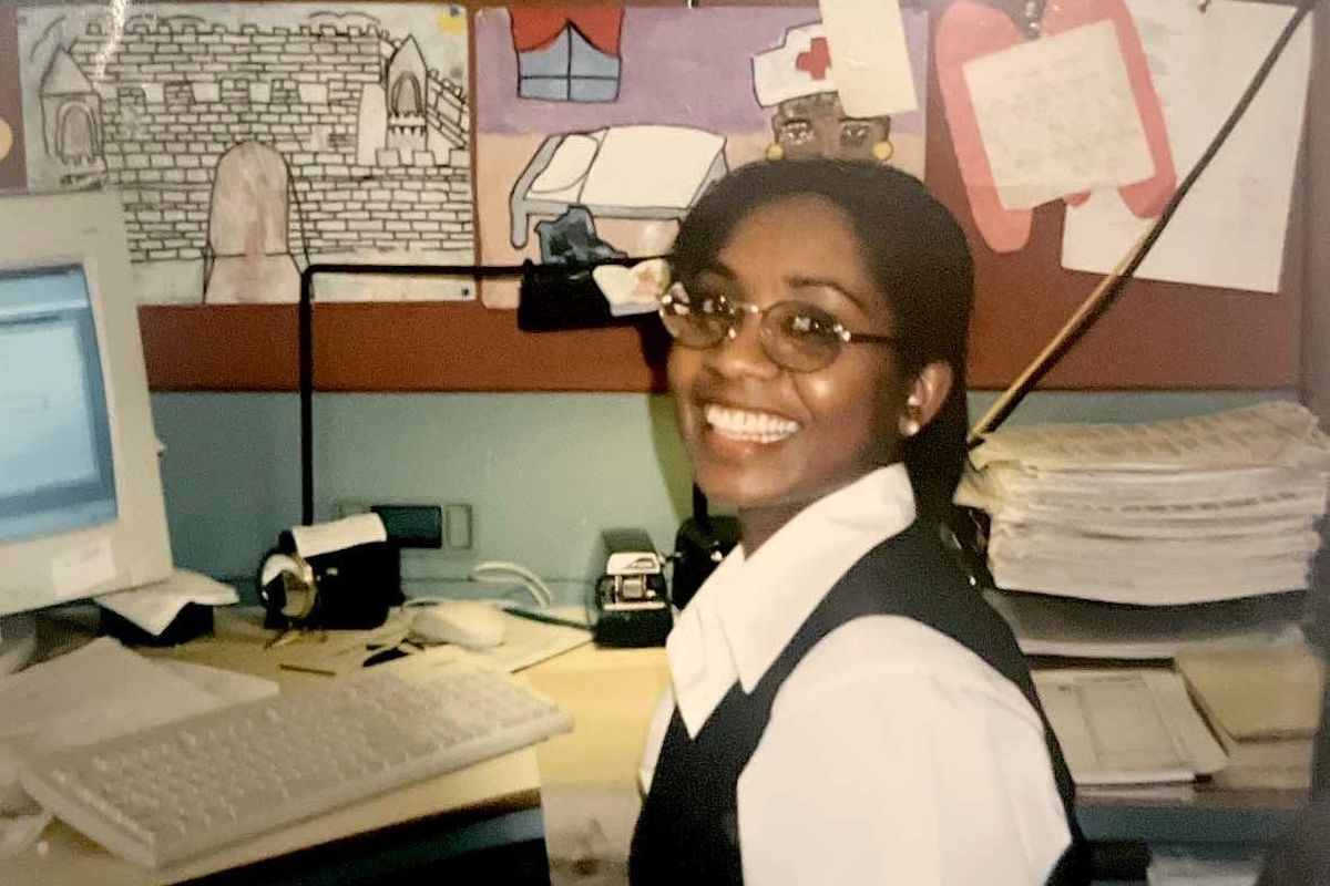 Jocelyn Brooks, shown in 1998, worked at the World Trade Center for an investment bank. MUST CREDIT: Jocelyn Brooks