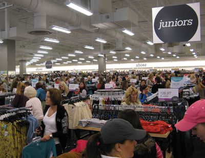 Shoppers pack a new Nordstrom Rack store in Boise at its grand opening on Thursday morning. (Betsy Russell)