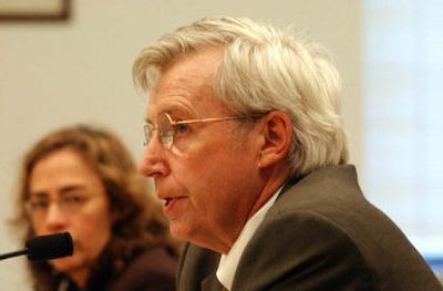 
Roy Howson, a former prosecutor, asks a pardons board Friday for leniency for convicted murderer Henry Grisby Jr. 
 (Rich Roesler / The Spokesman-Review)