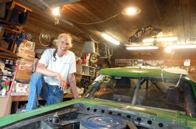 
Bob Flagor runs his 1968 Mustang at local tracks in the hobby stock division, but he is also a conservation scientist involved in environmental causes. 
 (Jesse Tinsley / The Spokesman-Review)