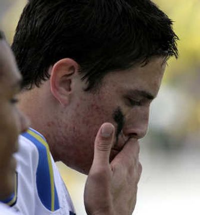 
UCLA QB Patrick Cowan played against Cal after suffering two injuries this season. Associated Press
 (Associated Press / The Spokesman-Review)