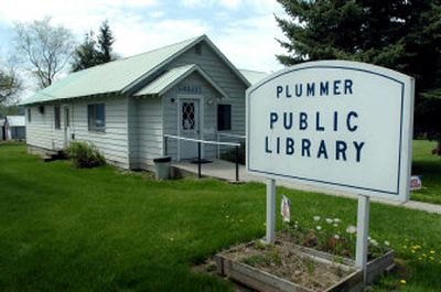 
The Plummer Public Library stands closed Thursday morning. 
 (Jesse Tinsley / The Spokesman-Review)