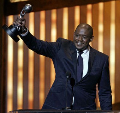 
Forest Whitaker accepts the award for outstanding actor in a motion picture for 