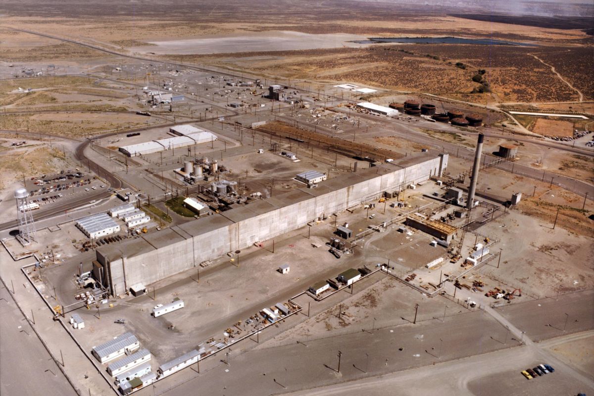 1965-Aerial view of the Purex solvent extraction plant at the Department of Energy