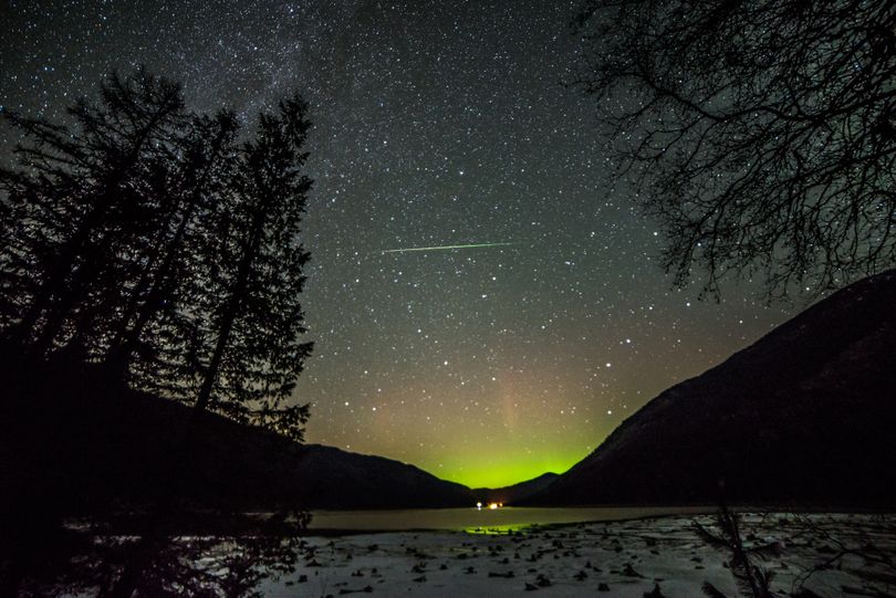 Northern lights as seen from Sullivan Lake on Nov. 15, 2014. (Craig Goodwin)