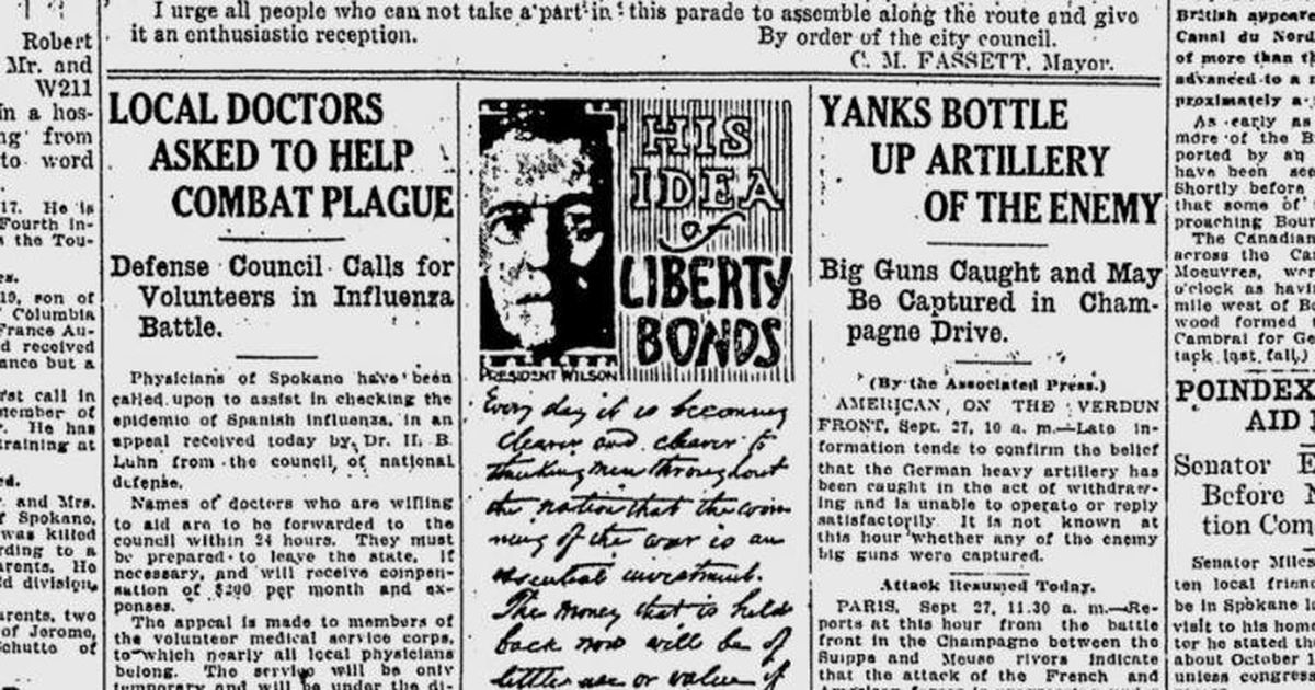 100 years ago in Spokane: Local action called for as Spanish Influenza ...