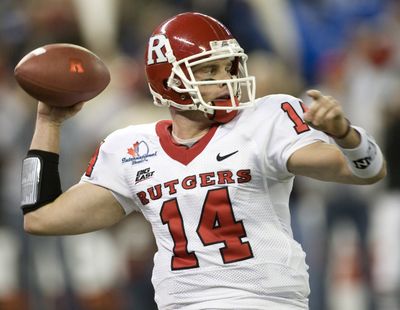 Quarterback Mike Teel’s Rutgers team finished the season with seven straight wins. (File Associated Press / The Spokesman-Review)