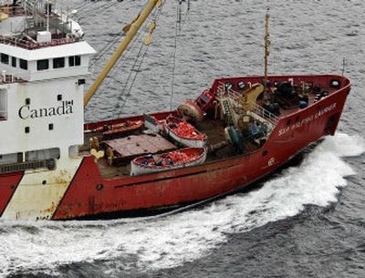 
Lifeboats used by passengers sit on the deck of a Canadian coast guard vessel Wednesday. 
 (Associated Press / The Spokesman-Review)