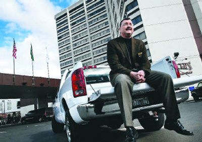 
Gary Middleton, director of finance at the DoubleTree Hotel, drives a 2004 Dodge Ram 1500 four-door pickup. He says he bought the truck because of 