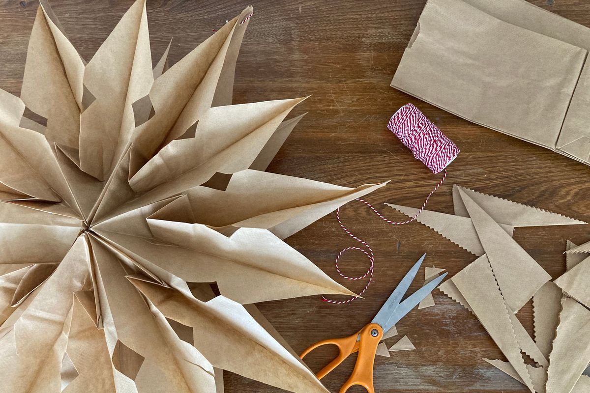 Creating paper stars follows some of the same ideas as cutting a paper snowflake. (Katie Patterson Larson/For The Spokesman-Review)