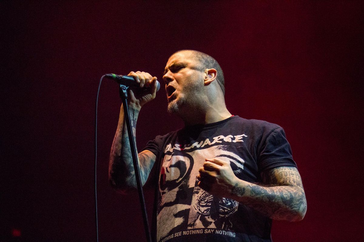 Philip H. Anselmo and the Illegals perform at Spokane Arena on Sunday night. (Holly Williams)
