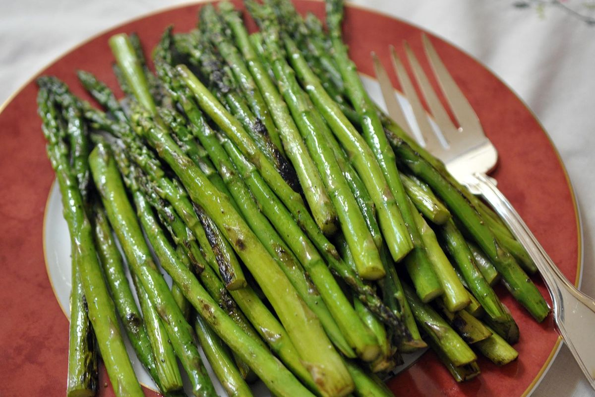 Mom favors simple sides, such as grilled asparagus. (ADRIANA JANOVICH adrianaj@spokesman.com)