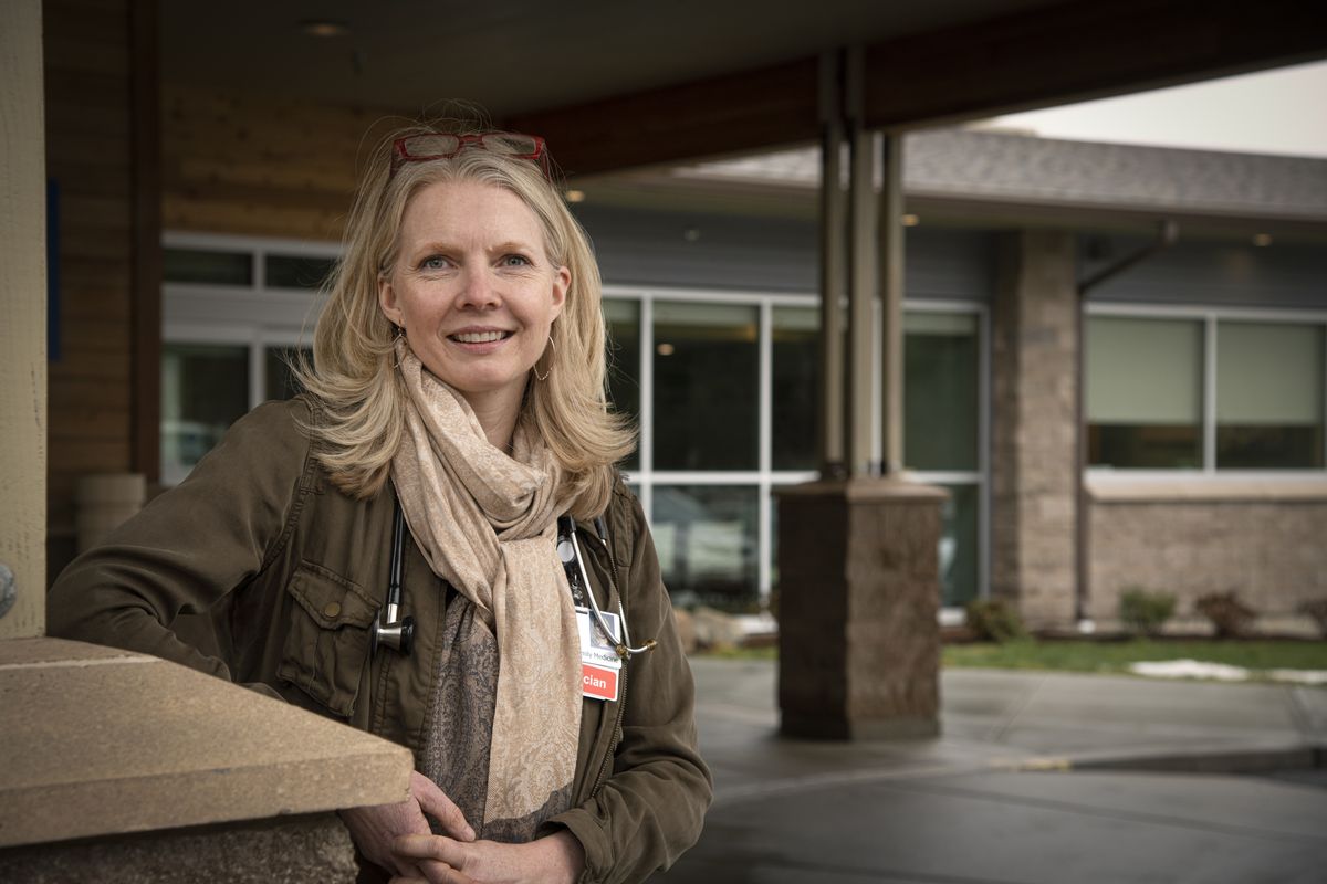 Dr. Gretchen LaSalle, shown outside the MultiCare Rockwood Quail Run Clinic on the South Hill on Jan. 20, keeps up with COVID-19 news and developments and says pregnant women should be vaccinated.  (Jesse Tinsley/The Spokesman-Review)