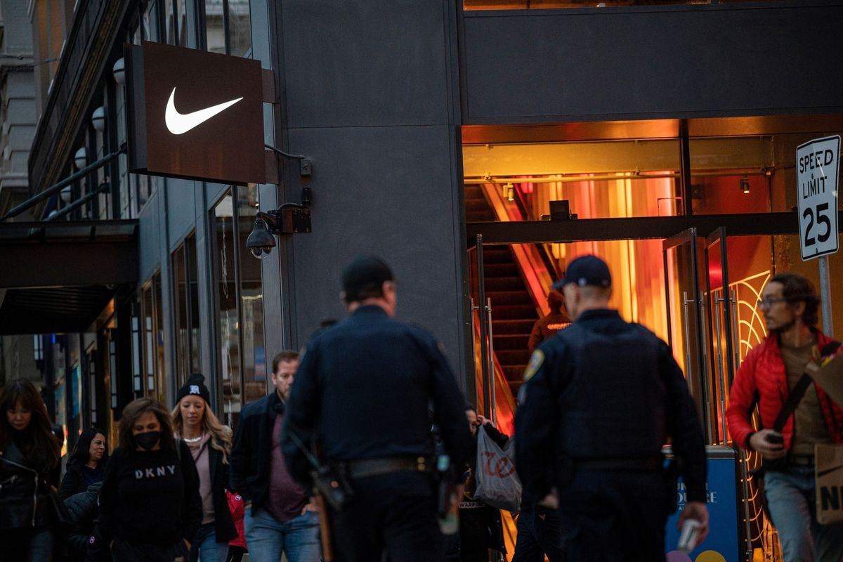 A Nike store is shown in San Francisco. (David Paul Morris/Bloomberg)