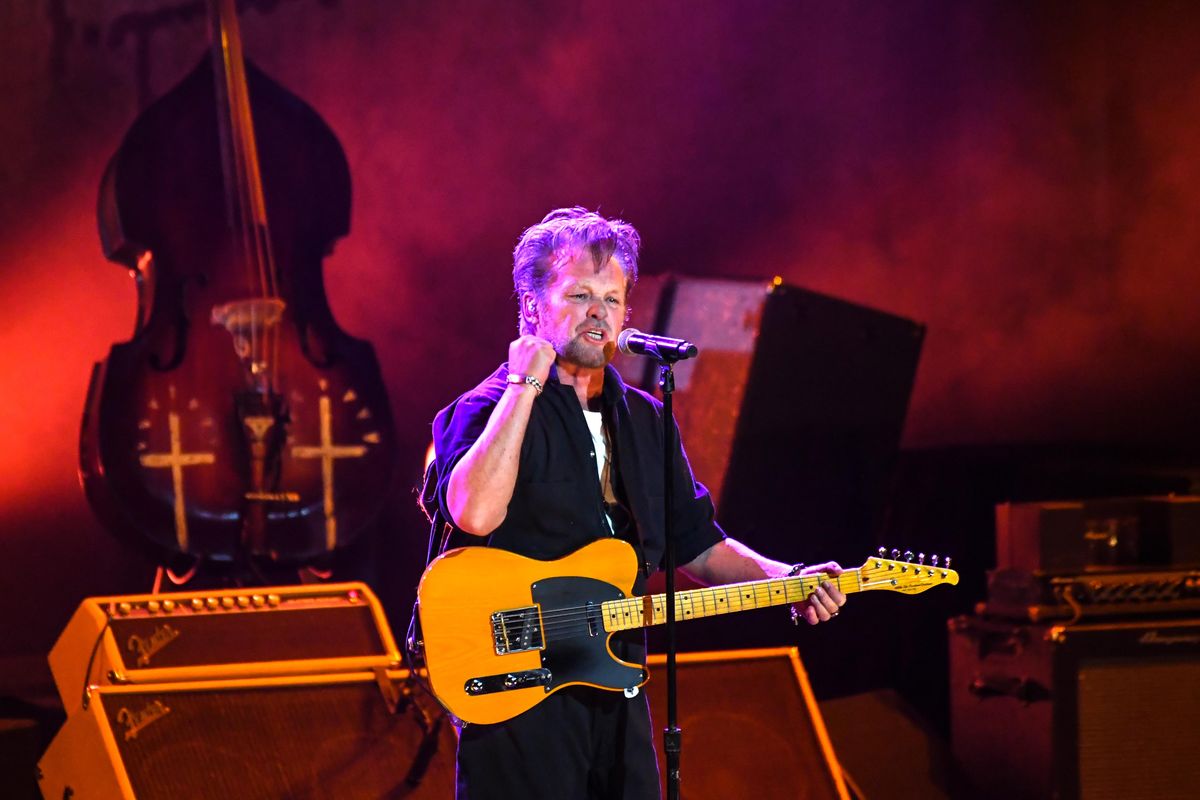 John Mellencamp sings “suck it up and tough it out and be the best you can” from his “Minutes to Memories” song, April 20 in the First Interstate Center for the Arts. (Dan Pelle / The Spokesman-Review)
