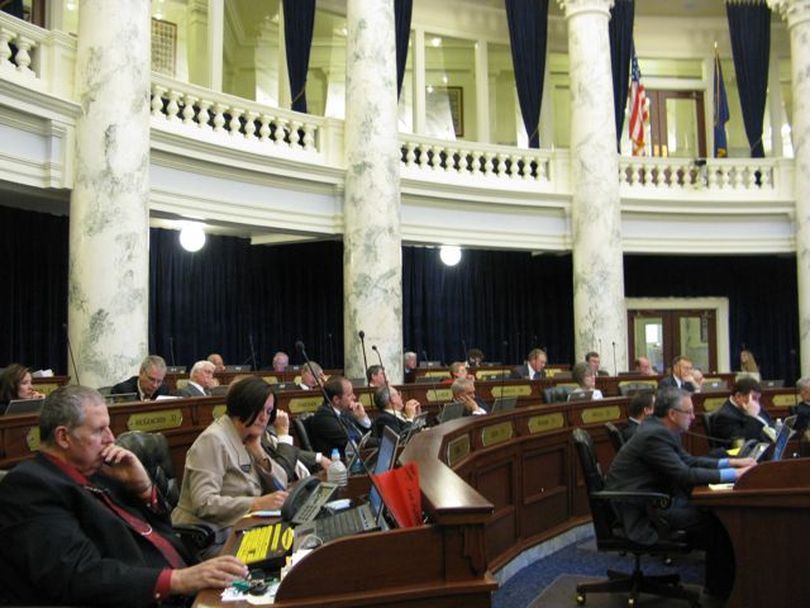 Members of the Idaho House deliberate on Monday, the final - and 78th - day of Idaho's 2010 legislative session. (Betsy Russell)