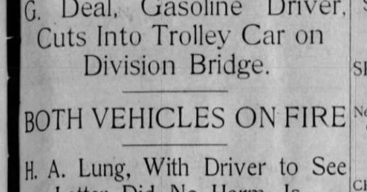 100 years ago in Spokane: A fiery crash on the Division Street bridge ...