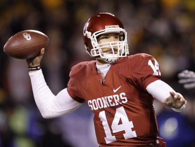 Oklahoma’s Sam Bradford passed for 384 yards and two touchdowns.  (Associated Press / The Spokesman-Review)
